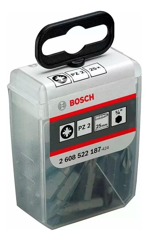 Punta Pozidriv 2X25mm 25 Unidades Caja Plastica