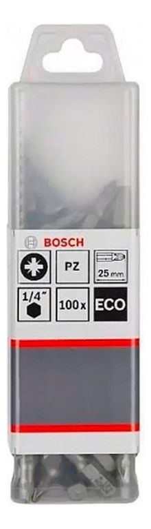 Punta Pozidriv 3X25mm 100 Unidades Caja Plastica