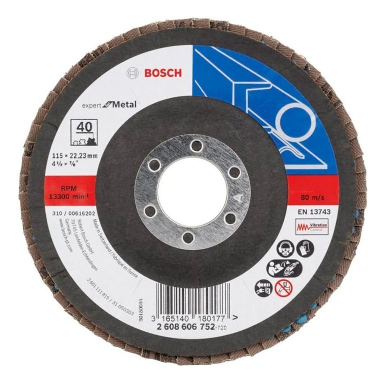 Disco Flap Expert para Metal 45 Gr40 Curvo fibra