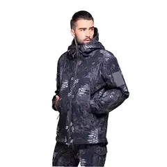 GENERICO - Chaqueta Tactica Casaca Piel De Tiburon Camping Invierno Camuflada Negro L