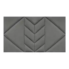BARAKA HOME - Cabecera Coleo Aerea Queen - Gris Oscuro