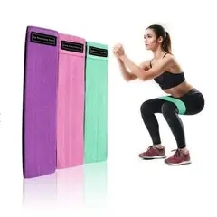 GENERICO - Set de 3 bandas resistencia elástica tela ligas ejercicios