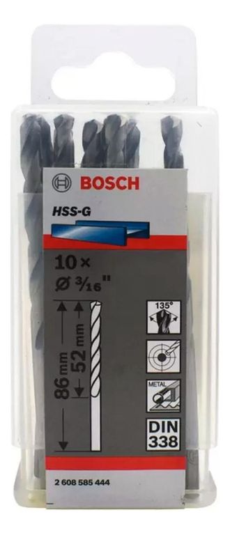 Broca Metal HSS-G X10U 4.8mm 3/16"