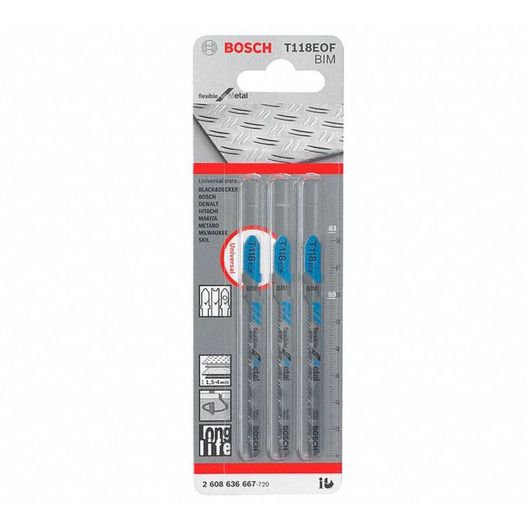 Hoja Caladora T118EOF X3 BIM Curvo Fino Flexible Metal