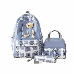 GENERICO - Mochila Grande con Lonchera y Cartuchera para Niñas 2024 Escolar