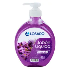 LOSARO - Jabón liquido antibacterial con glicerina aroma Lavanda400ml