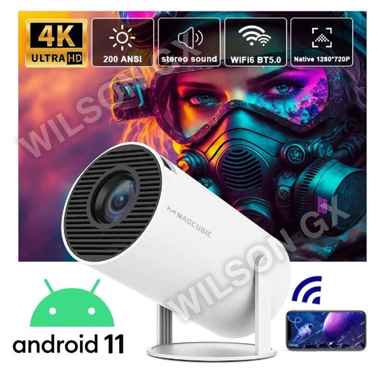 Proyector Portatil Android 11 Calidad Profesional Led 4k Wifi hy3000