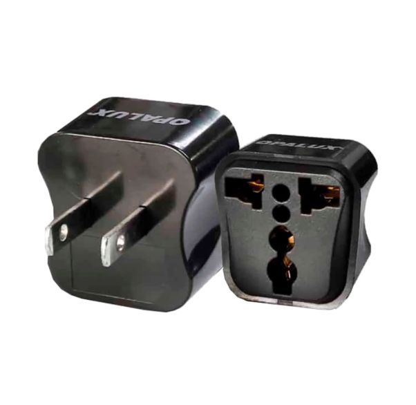 Adaptador Enchufe con Toma Tierra Espiga Plana OP-603-A3NG