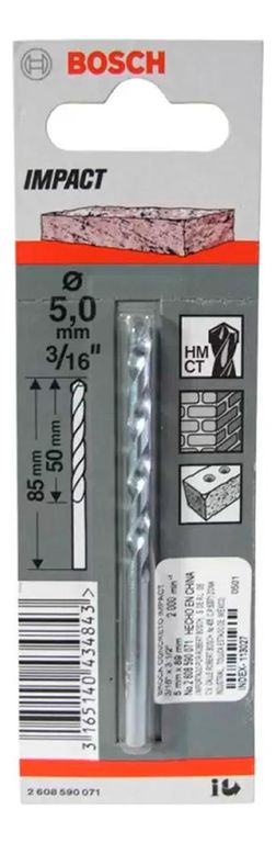 Broca Muro Concreto CYL-1 5.0 X 85
