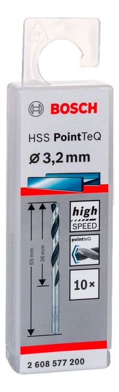 Broca Metal Hss Pointteq Cjax10 3.2Mm