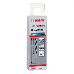 Bosch - Broca Metal Hss Pointteq Cjax10 3.2Mm