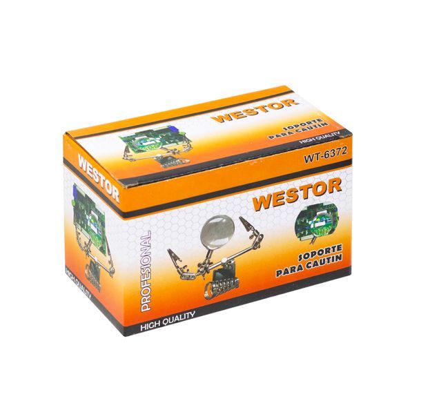 Soporte para Cautín con Lupa y Pinzas WT-6372