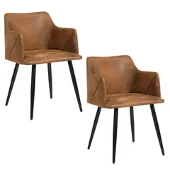 NOVAHUS - Set x 2 Sillas Comedor Elena Café