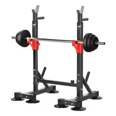 ALPHA GYM - Rack para sentadillas Pro Squats Multifuncional Black