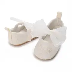 GENERICO - Zapatitos para Bebé Niña Blancos Princesa Bautizo