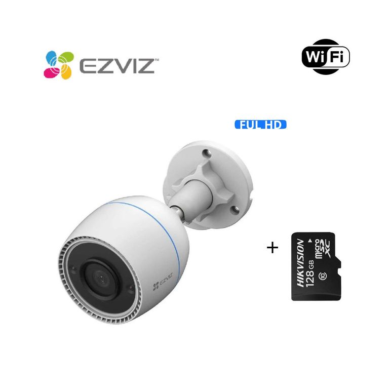Cámara de seguridad inteligente para exteriores H3C 2MP FullHD + SD 128 GB