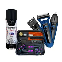 SONAR - Kit de Tijeras + Afeitadora 3 en 1 + Spray Lubricante