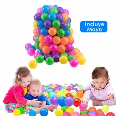 NACIONAL - 100 Pelotas Multicolor de 7.5 cm A Prueba de Aplastamiento