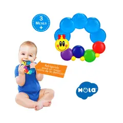 BABY - Mordedor de Gel para Bebé en Forma de Gusanito Ideal para Encías y Dentición