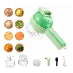 GENERICO - Cortador De Verduras Electrico Rebanador Rayador Usb Cocina