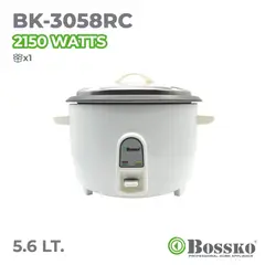 BOSSKO - Olla arrocera multiusos 5.6 lt -Blanco