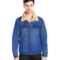 GENERICO - CASACA JEANS CON PELUCHE DE HOMBRE-