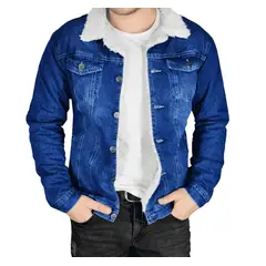 GENERICO - CASACA JEANS CON PELUCHE DE HOMBRE-