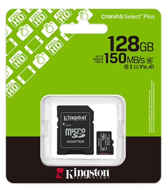 Memoria Micro SD 128 GB Canvas Select Plus - Clase 10 UHS-I - 150MB/s -Celular -Tablet-