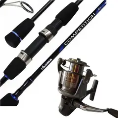 OKUMA - Equipo De Pescar Caña De 2.70 M Con Carrete 40 Combo