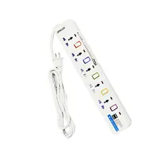 OPALUX - Supresor de Picos 5 Salidas + 2 Puertos USB OP-105USB