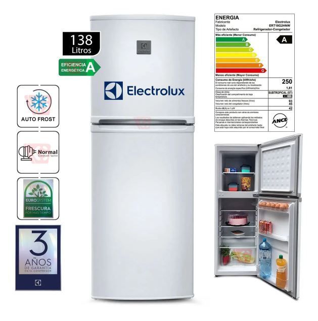 Refrigeradora 138L Auto Frost Blanca-ERT18G2HNW