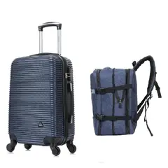 DUKAP - Maleta Cabinera Royal Azul y Mochila Viajera Indigo Azul