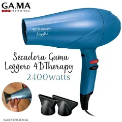 GAMA - Secadora Profesional Leggero 4D Therapy 2400watts- Azul