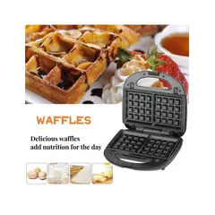 GENERICO - Maquina 3 En 1 Waflera Sandwich eléctrica antiadherente profesional