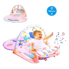 HUANGER - Gimnasio Grande Multifuncional con Arco de Juguetes Rosado