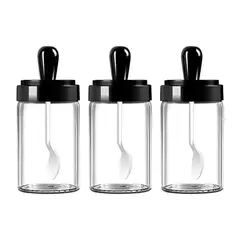 PENTHA - Set x 6 Condimenteros Especieros de Vidrio con Cucharita