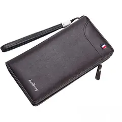 BAELLERRY - Billetera con Correa Hombre PU Tarjetero Cremallera en Caja