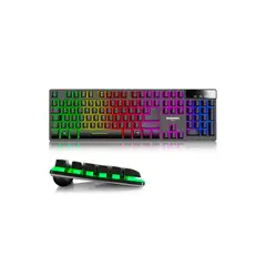MICRONICS - Teclado Gamer Semi Mecánico Neon con luces led