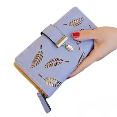 GENERICO - Billetera Leaf PU para Mujer con Tarjetero