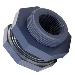 HYDRO - Conector de Tanque PVC Brida para Tanque de 1-1/2'' RH - Hydroall Peru