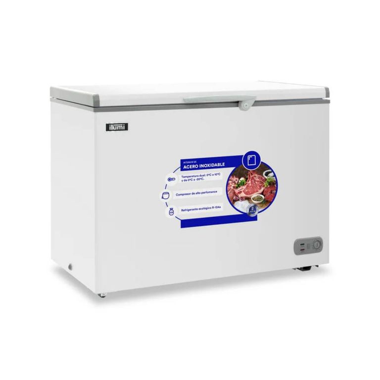 Congelador 340L con tina de Acero Inoxidable TFI-3400WH - Blanco