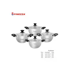 FINEZZA - SET DE OLLAS ACERO INOXIDABLE FZ-1060X-IN