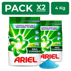 ARIEL - PackX2 Detergente en Polvo Regular 4kg