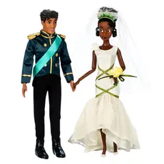 DISNEY - Muñeca Princesa Tiana y Naveen Pack de Novios