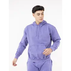 NEW YORK STARS - HPolera con capucha-Acid Wash-Morado