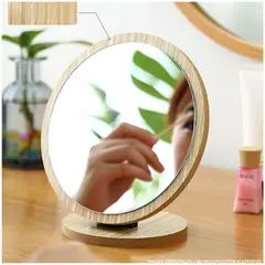 GENERICO - Espejo circular aesthetic de madera