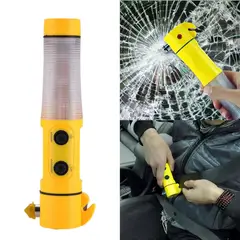 GENERICO - Linterna multifuncional luz LED y martillo