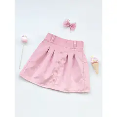 KIDS MASHMELO - Falda de Corduroy con Pliegues y Bolsillos para Niña