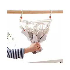 GENERICO - 1 Colgador De Ropa Extensible 29 Ganchos Tipo Rodillo