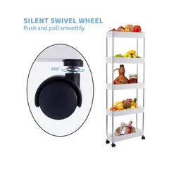 GENERICO - Carrito Soporte de 5 pisos Accesorio de Hogar para Cocina Baño
